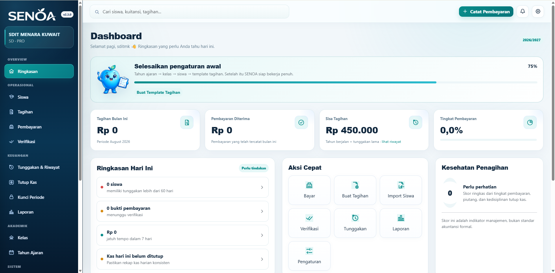 Dashboard Live Demo SENOA